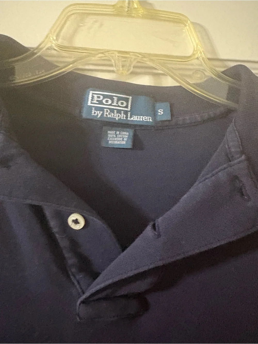 Vintage Polo by Ralph Lauren Men’s Classic Navy Polo Shirt with Red Pony